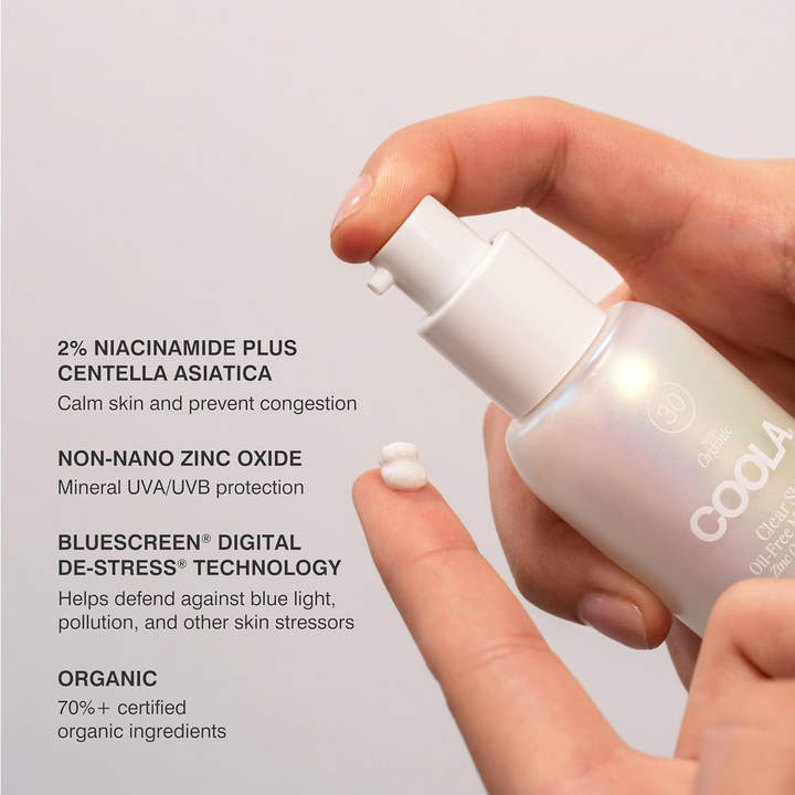 COOLA Clear Skin Oil-Free Moisturizer SPF30 key ingredients