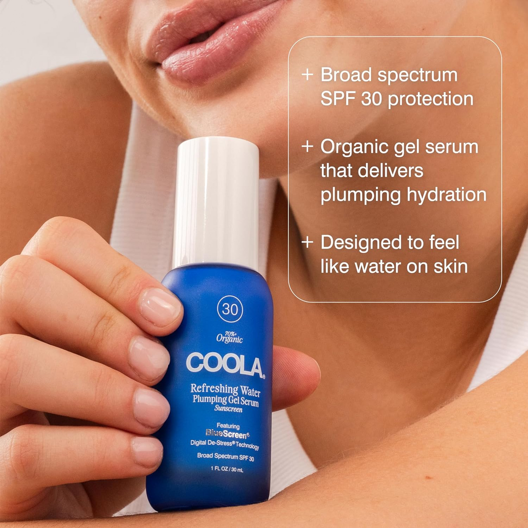 COOLA Refreshing Water Plumping Gel Serum SPF 30 quick facts