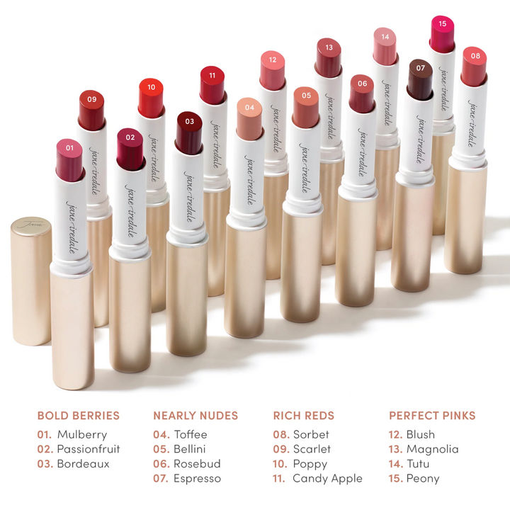 Jane Iredale ColorLuxe Hydrating Cream Lipstick collection