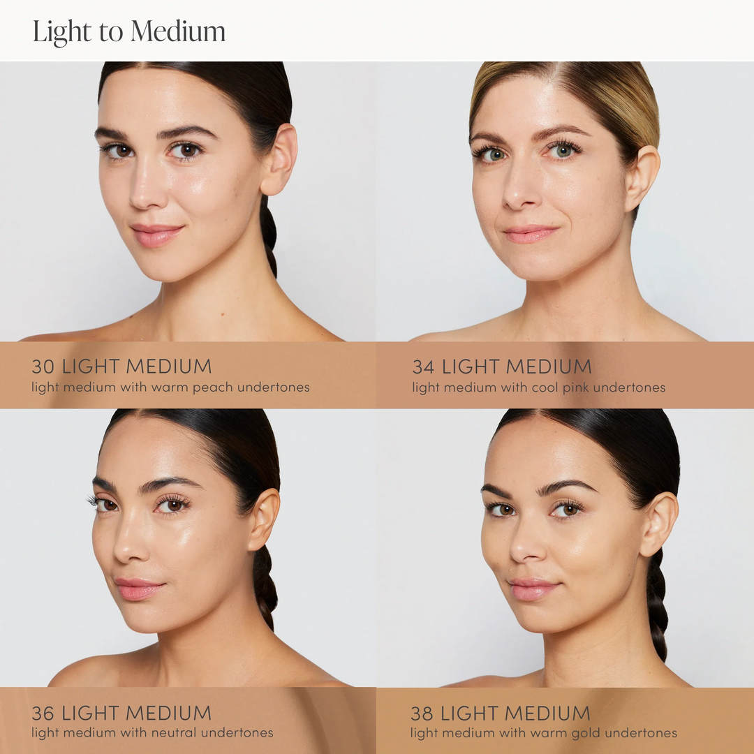 Jane Iredale Skintuition SPF 30 Radiance-Boosting Liquid Foundation light to medium models