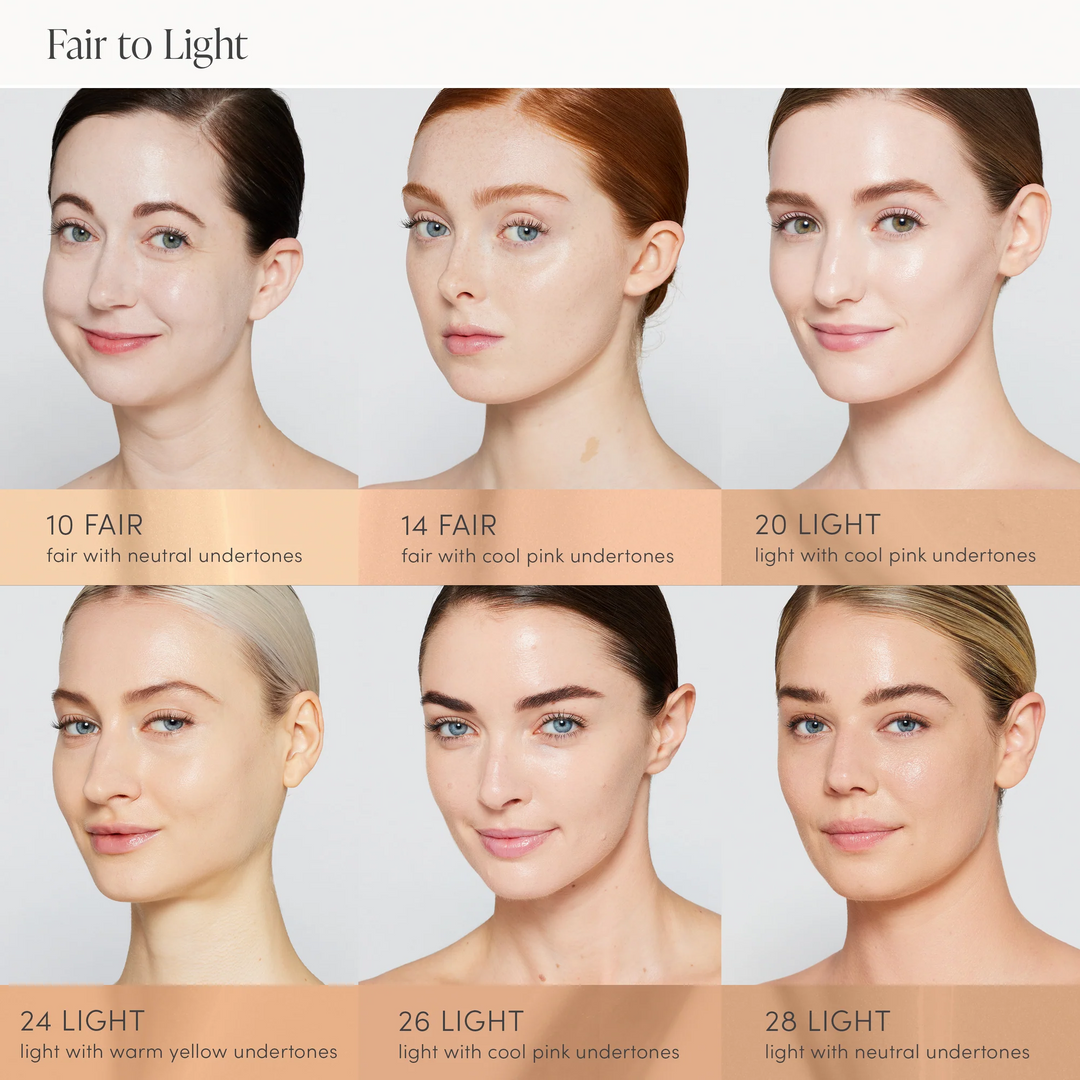 Jane Iredale Skintuition SPF 30 Radiance-Boosting Liquid Foundation fair to light models