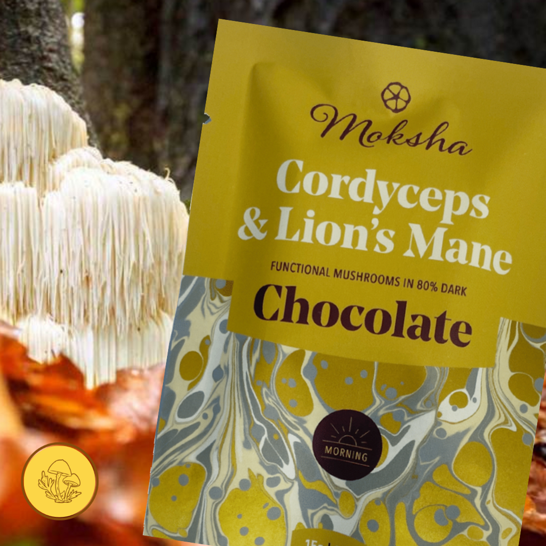 Moksha Cordyceps & Lion's Mane Dark Chocolate 80%