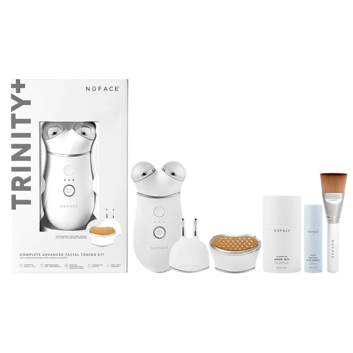 NuFACE TRINITY + Complete Set with Wrinkle Reducer and Effective Lip & Eye Attachment