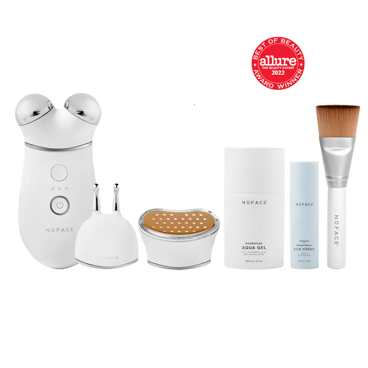 NuFACE TRINITY + Complete Set with Wrinkle Reducer and Effective Lip & Eye Attachment