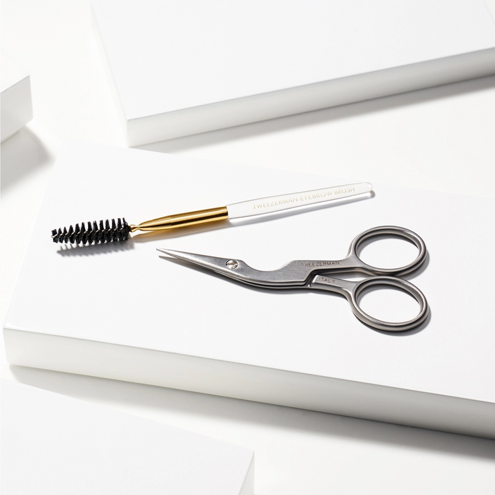 Tweezerman Brow Scissors & Brush lifestyle