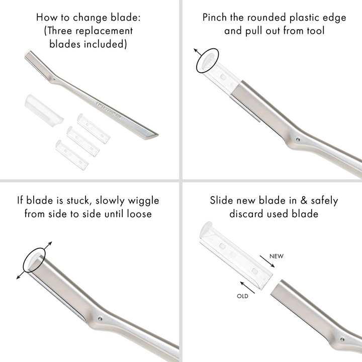 Tweezerman Facial Razor how to change a blade