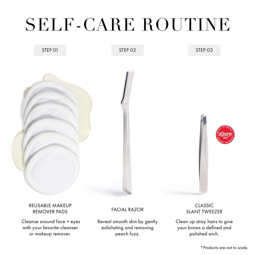 Tweezerman Facial Razor self care routine