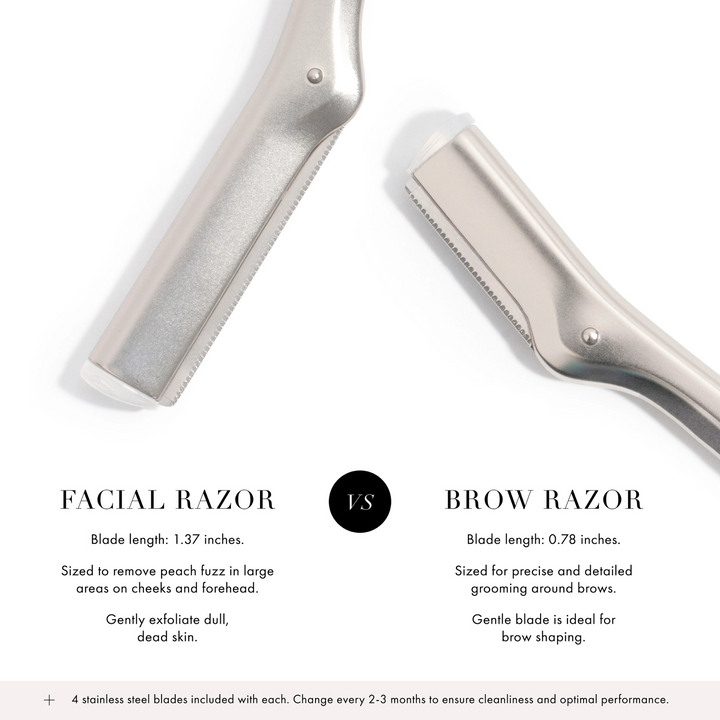 Tweezerman Brow Razor vs facial razor