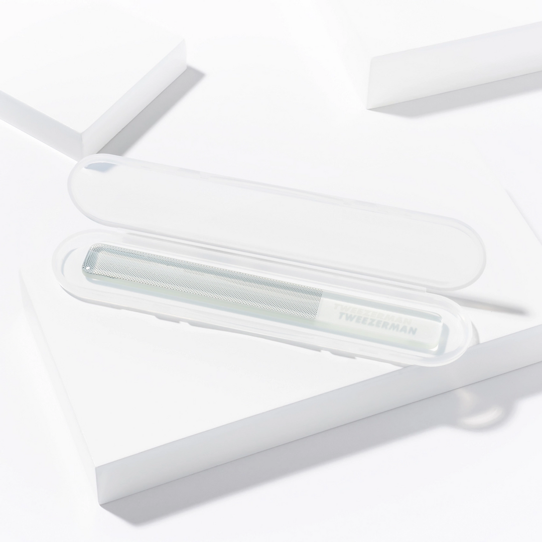 Tweezerman Glass Nail Buffer lifestyle