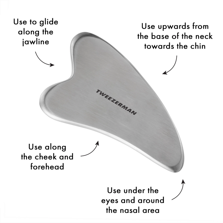 Tweezerman Stainless Steel Gua Sha how to