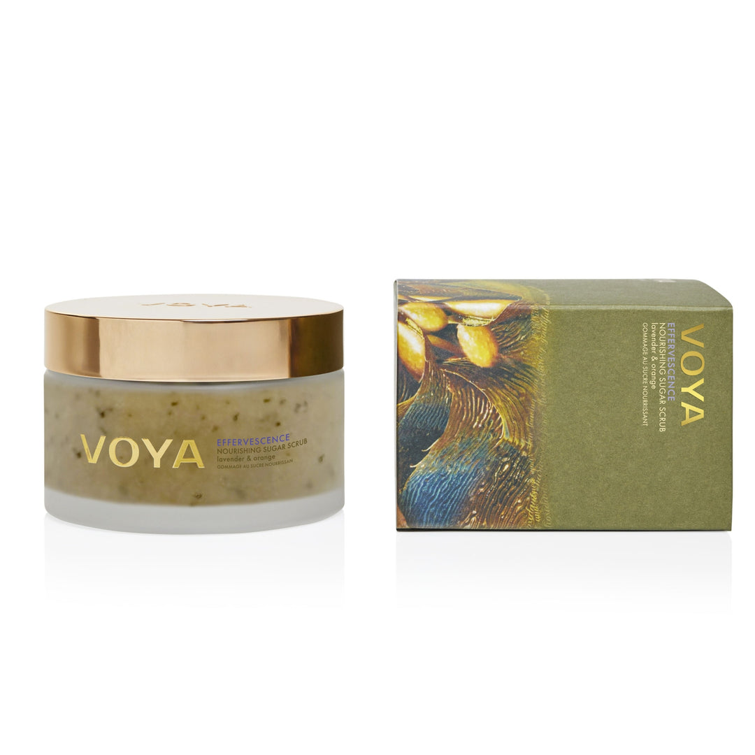 VOYA Effervescence: Nourishing Sugar Scrub and box