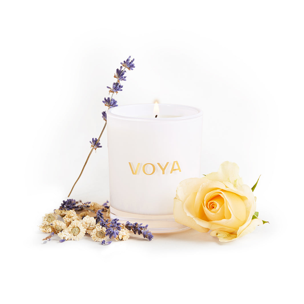 VOYA Luxury Candle - Lavender, Rose and Chamomile