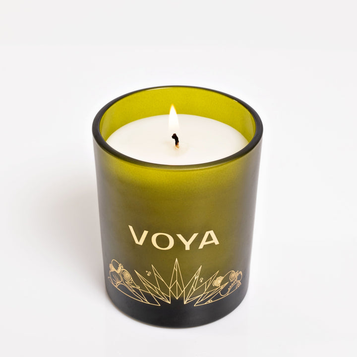 VOYA The Land of Light: Seasonal Spiced Scented Candle lit
