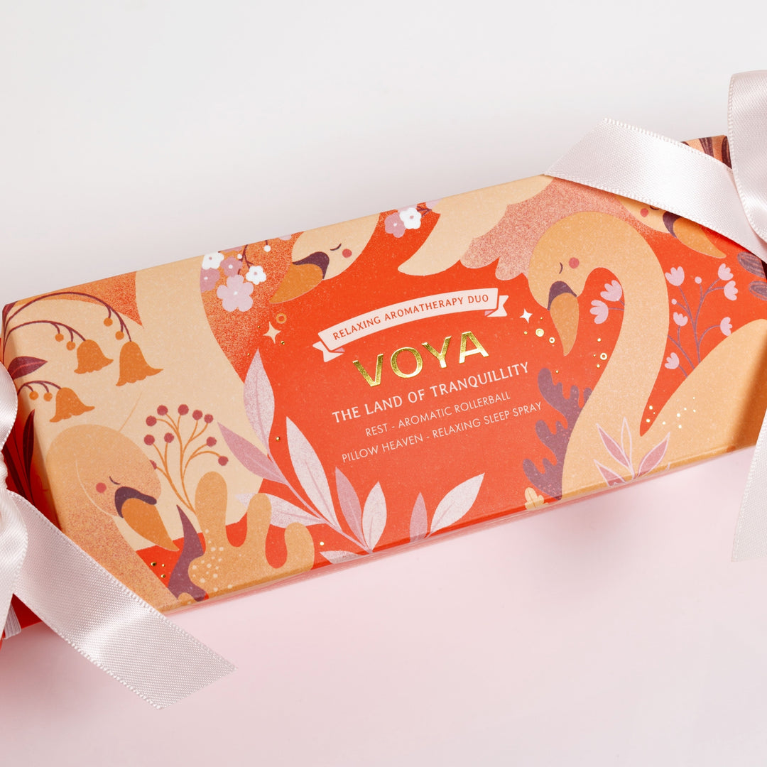VOYA The Land of Tranquillity: Relaxing Aromatherapy Duo close up of artwork