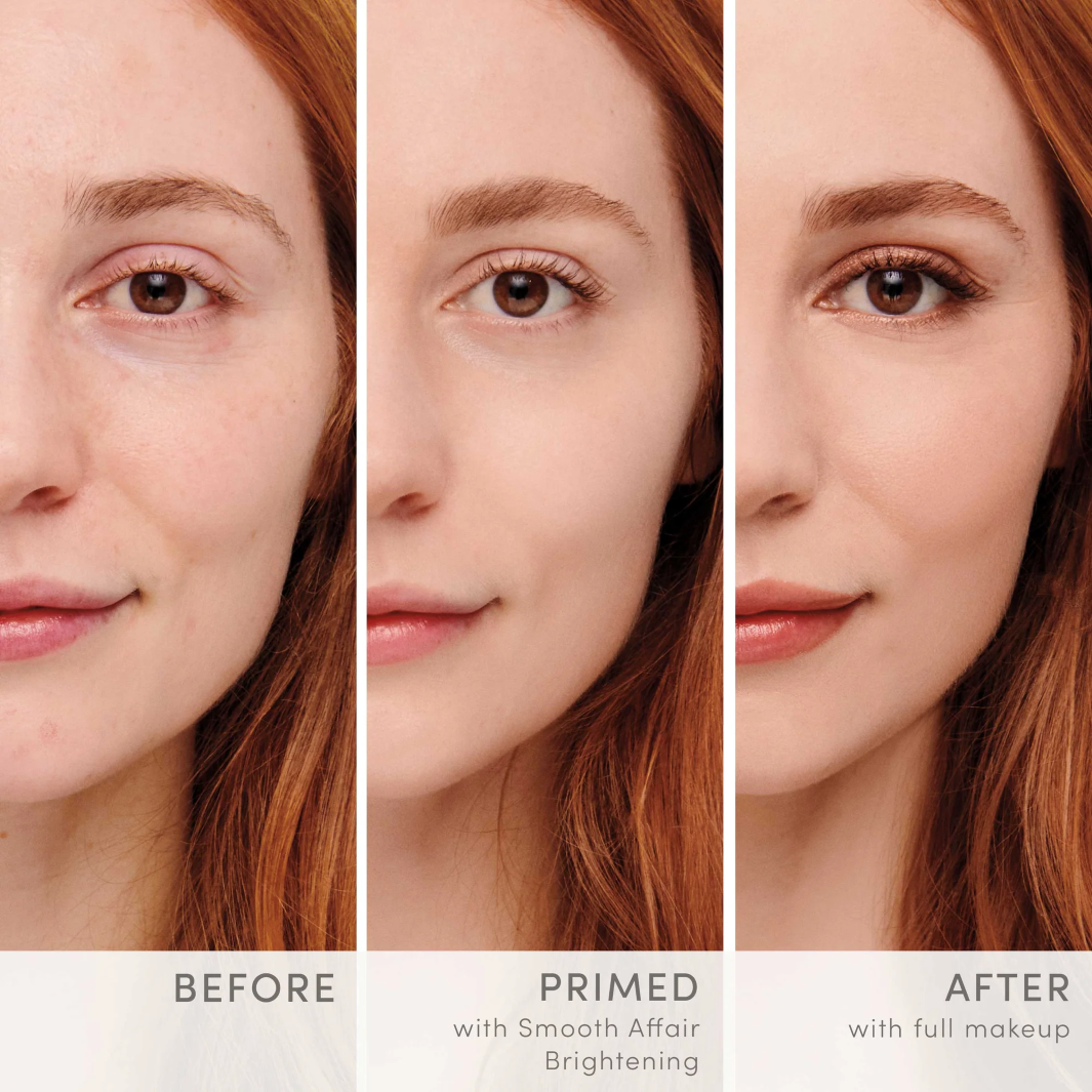 Jane Iredale Smooth Affair Brightening Face Primer before after