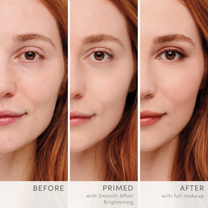 Jane Iredale Smooth Affair Brightening Face Primer before after