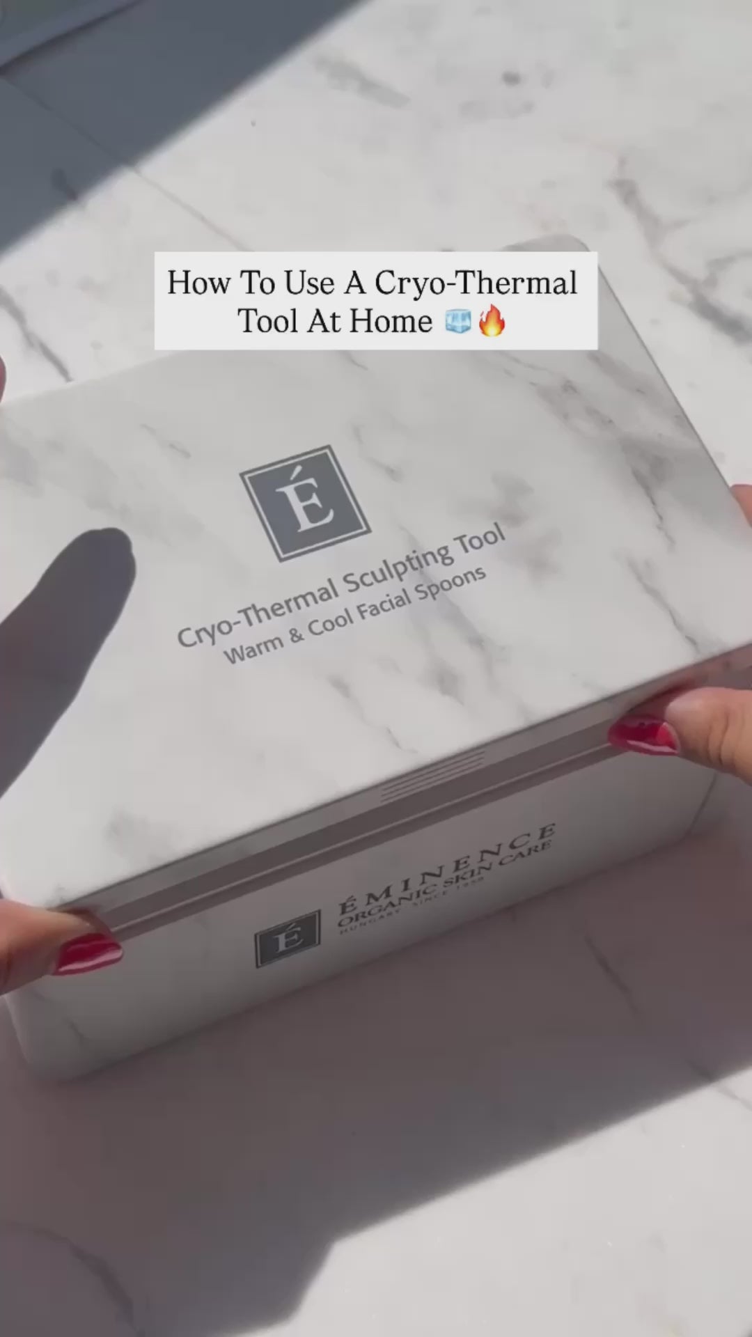 Eminence Organics Cryo-Thermal Sculpting Tool how to use video