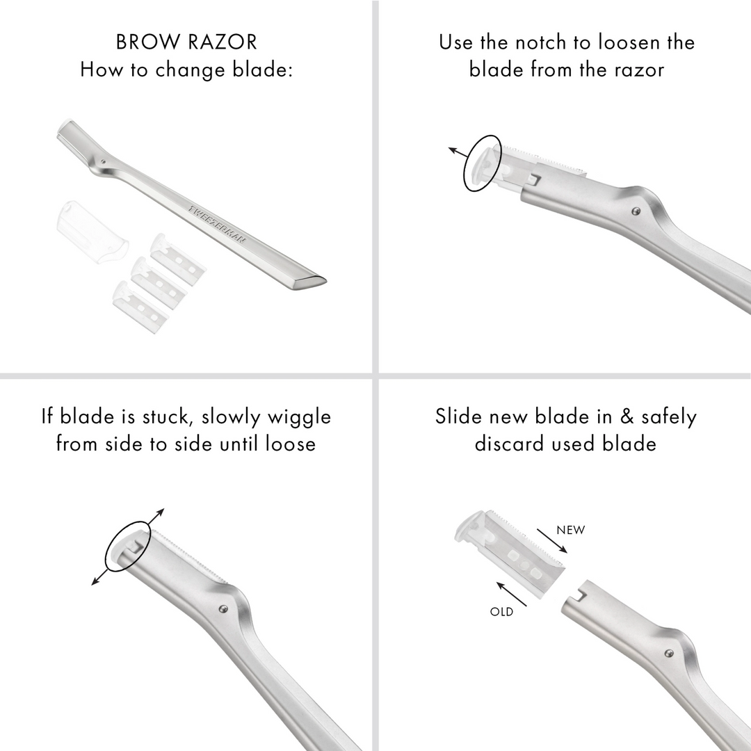 Tweezerman Brow Razor how to change a razor