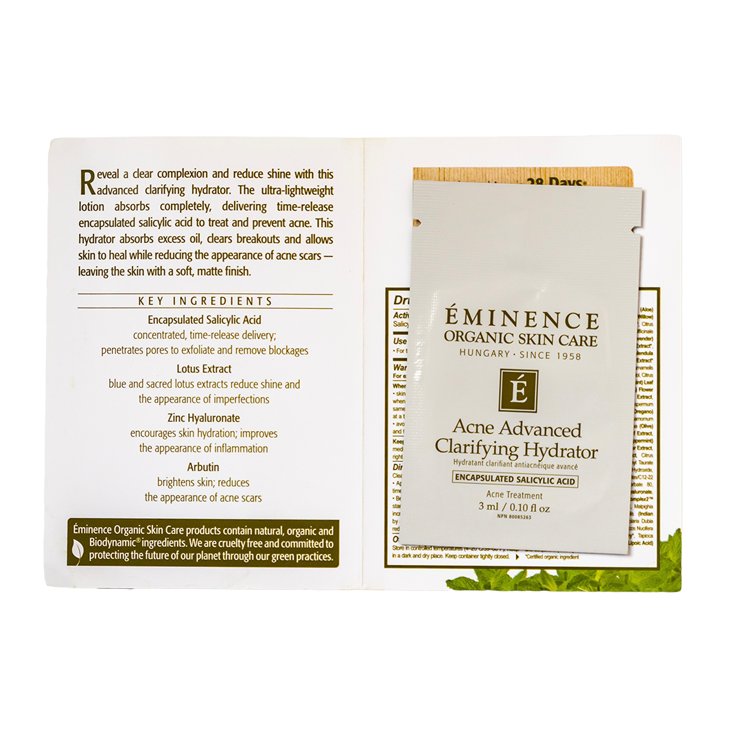 eminence organics acne advanced clarifying hydrator sample