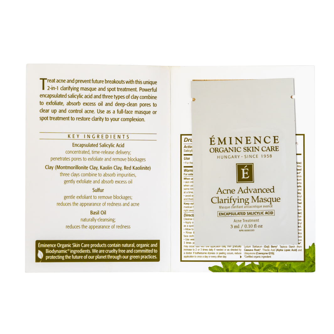 eminence organics acne advanced clarifying masque sample