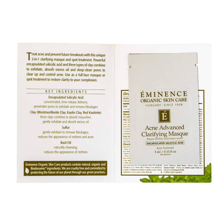 eminence organics acne advanced clarifying masque sample