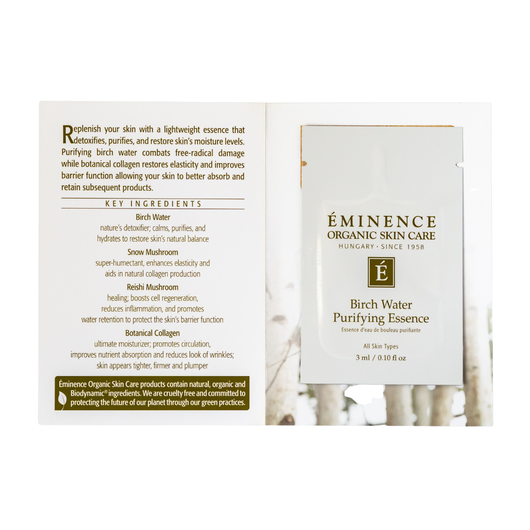 eminence organics birch water purifying essence sample