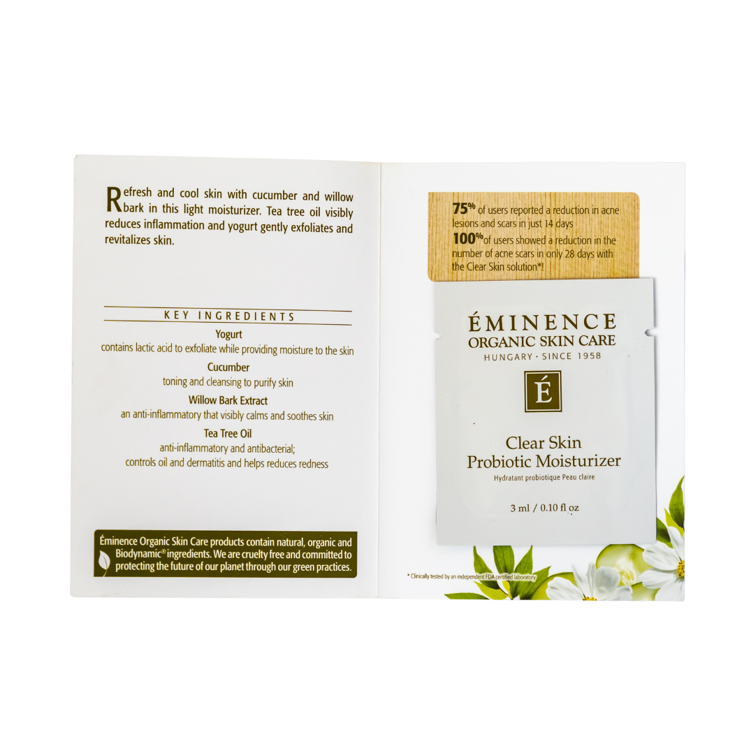 eminence organics clear skin probiotic moisturizer sample
