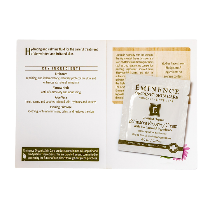 eminence organics echinacea recovery cream sample