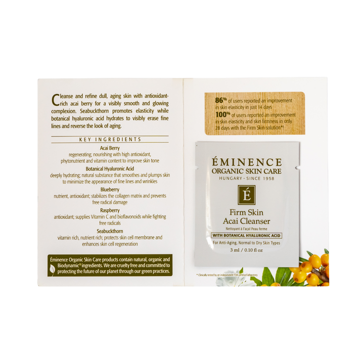 eminence organics firm skin acai cleanser sample