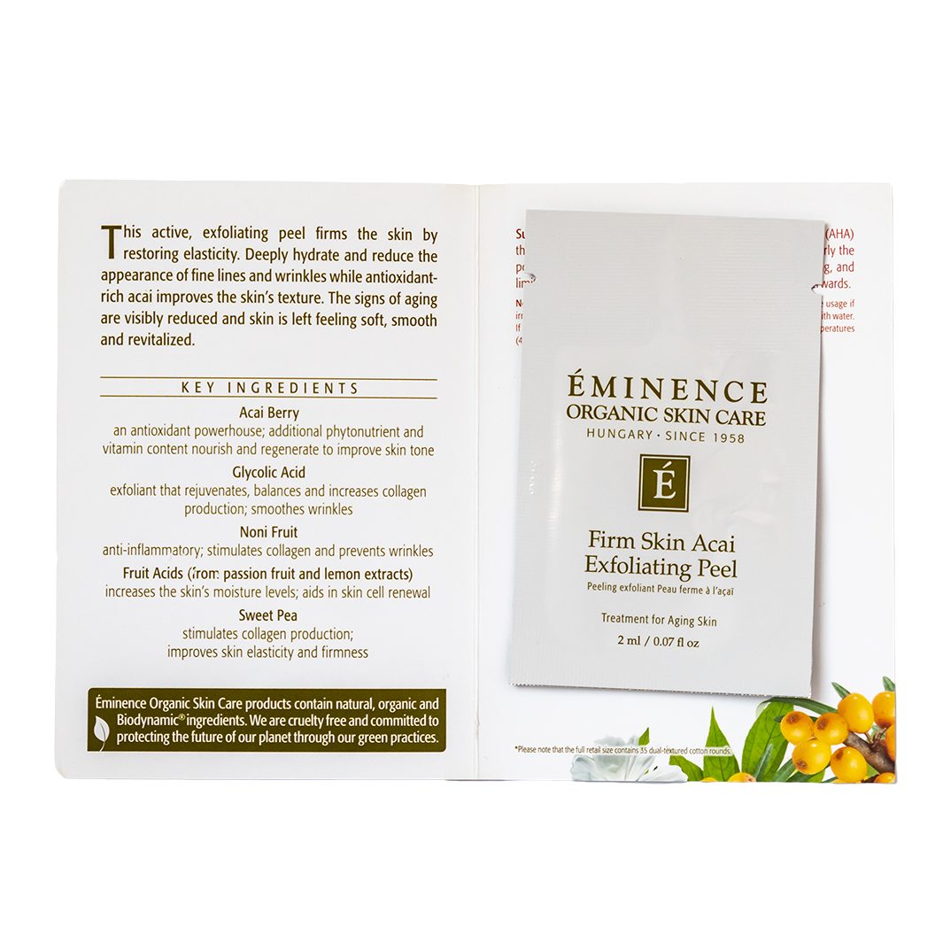 eminence organics firm skin exfoliating peel sample
