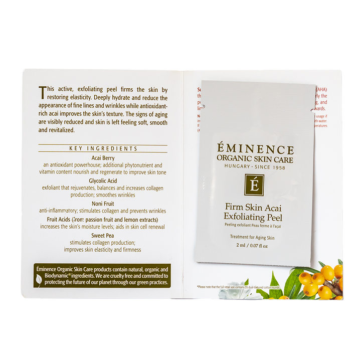 eminence organics firm skin exfoliating peel sample