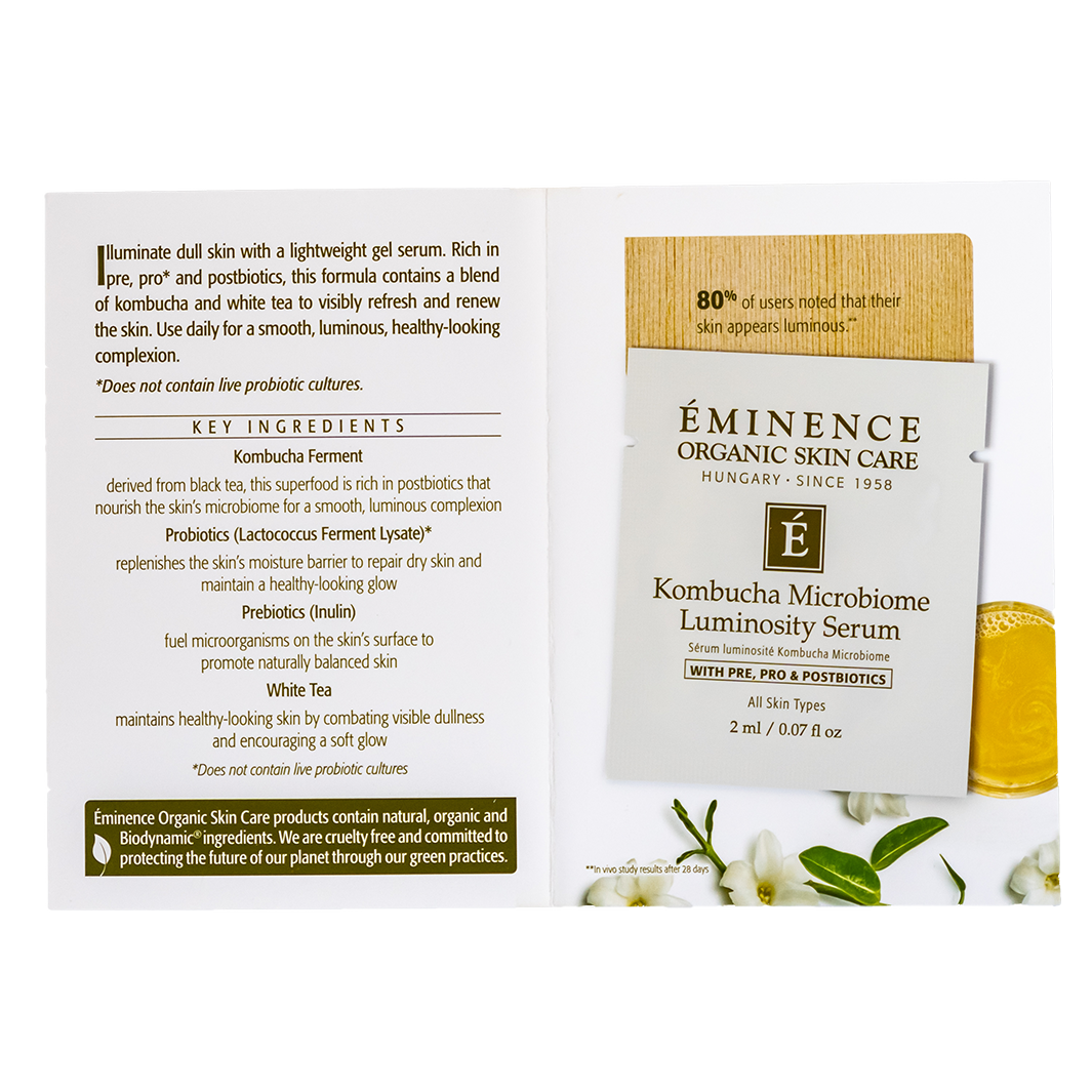 eminence organics microbiome luminosity serum sample