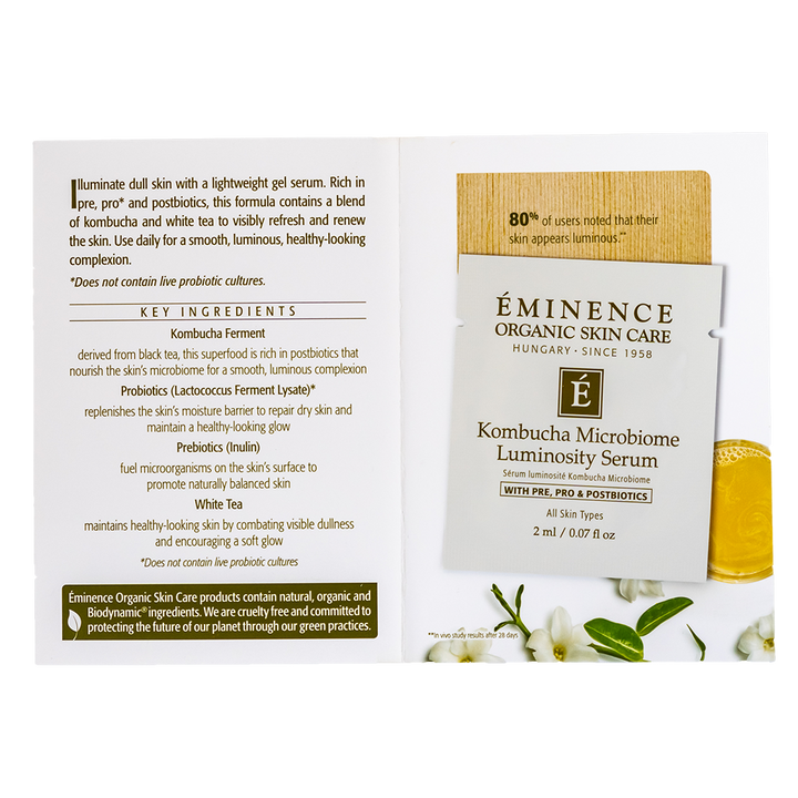 eminence organics microbiome luminosity serum sample