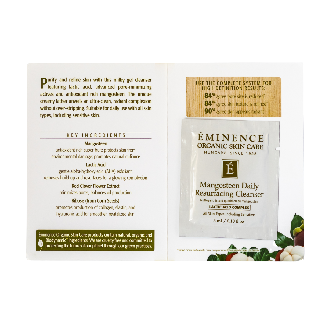 eminence organics mangosteen daily resurfacing cleanser sample