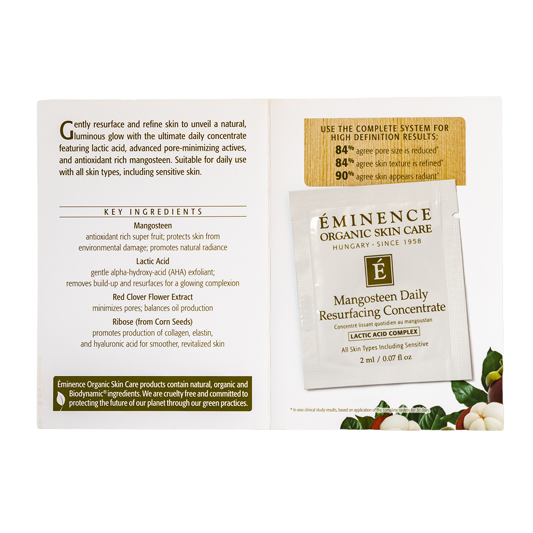 eminence organics mangosteen daily resurfacing concentrate sample
