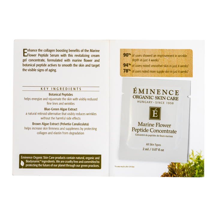 eminence organics marine flower peptide concentrate sample