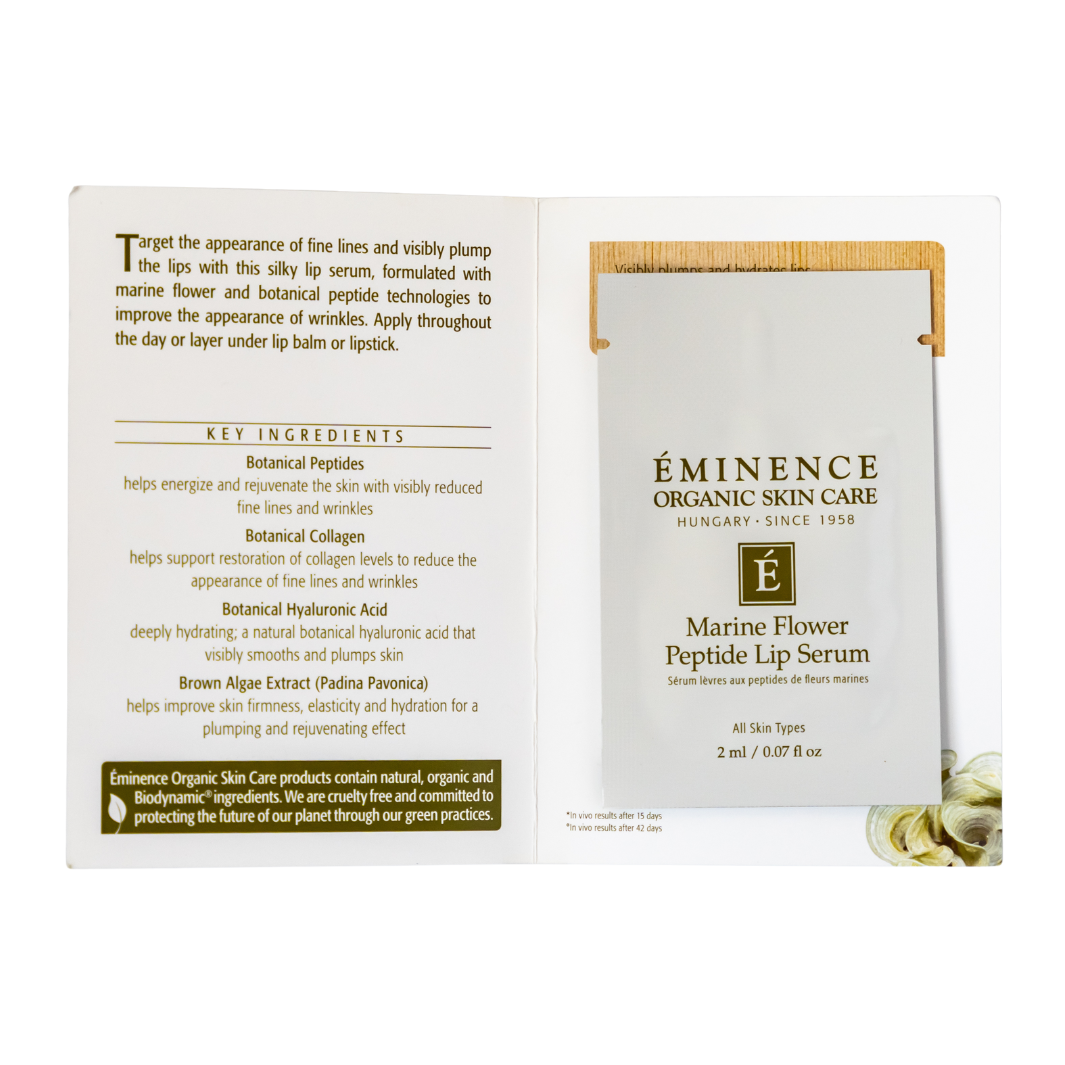 eminence organics marine flower peptide lip serum sample