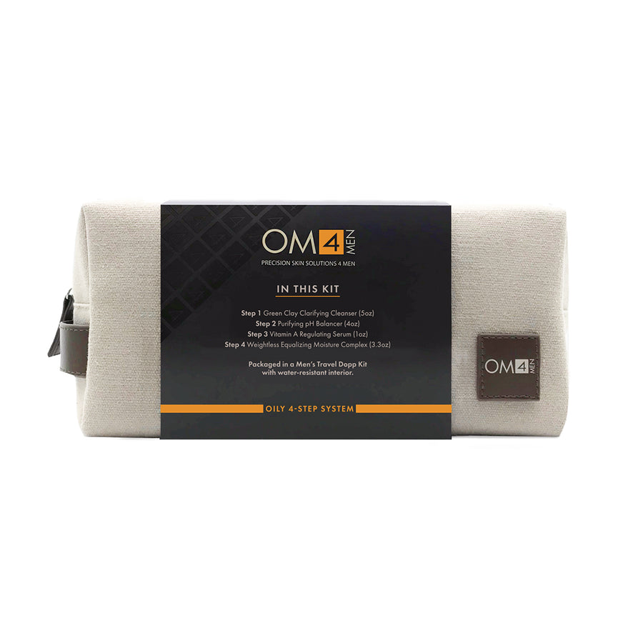 Organic Male OM4 Oily 4-Step RegiMEN & Travel Bag