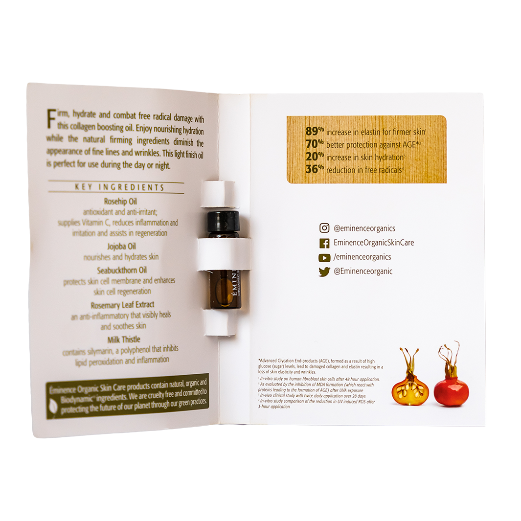 eminence organics rosehip triple c e firming oil sample