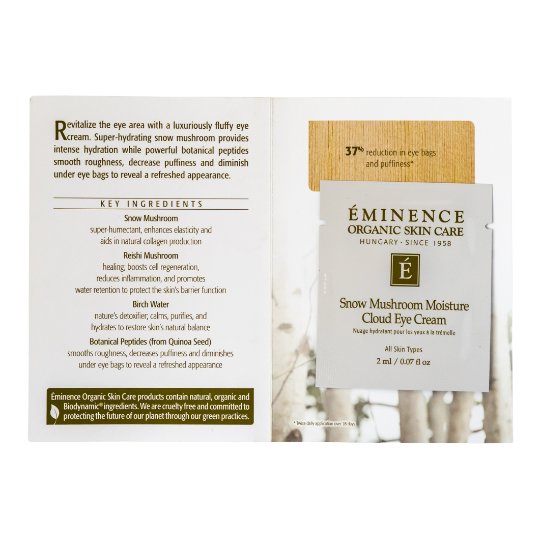 eminence organics snow mushroom moisture cloud eye cream sample