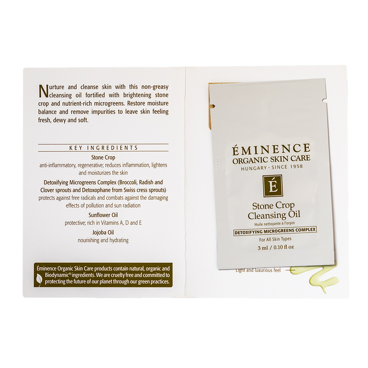 eminence organics stone crop cleansing oil sample