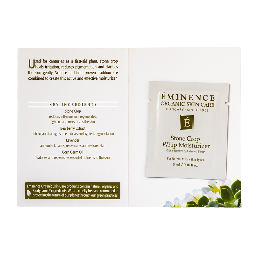 eminence organics stone crop whip moisturizer sample