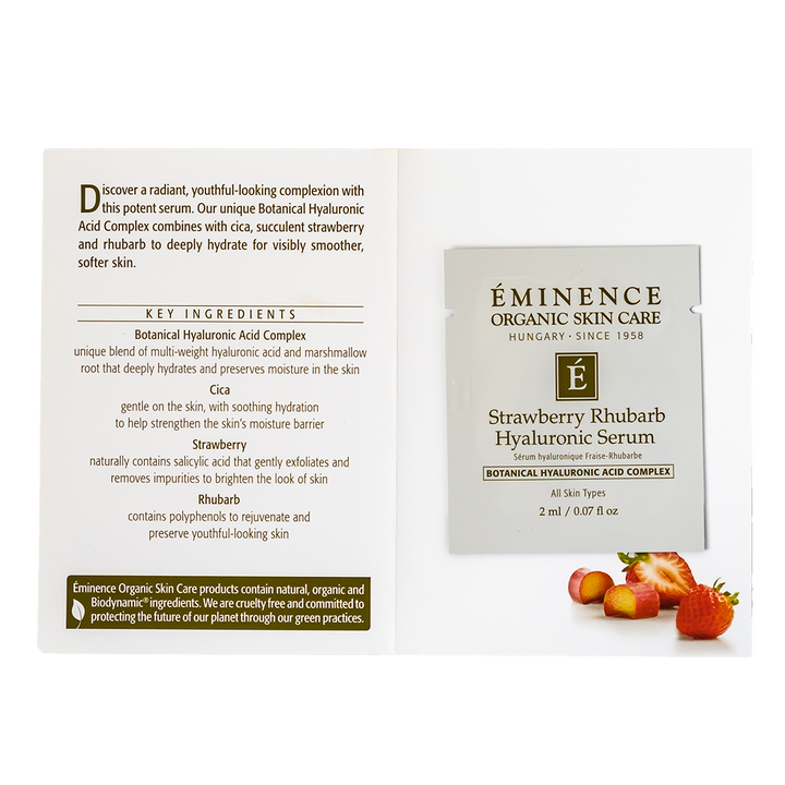 eminence organics strawberry rhubarb hyaluronic serum sample
