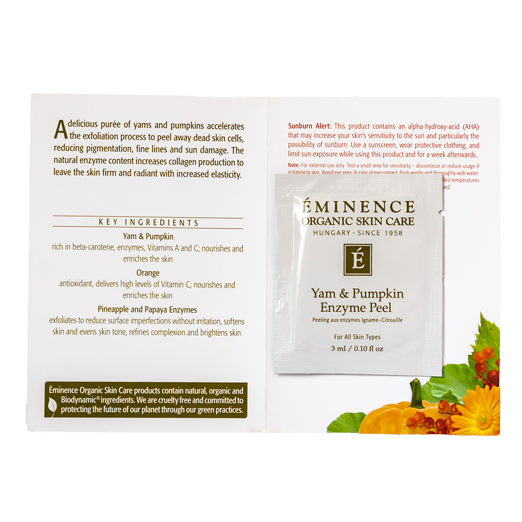 eminence organics yam and pumpkin enzyme peel sample