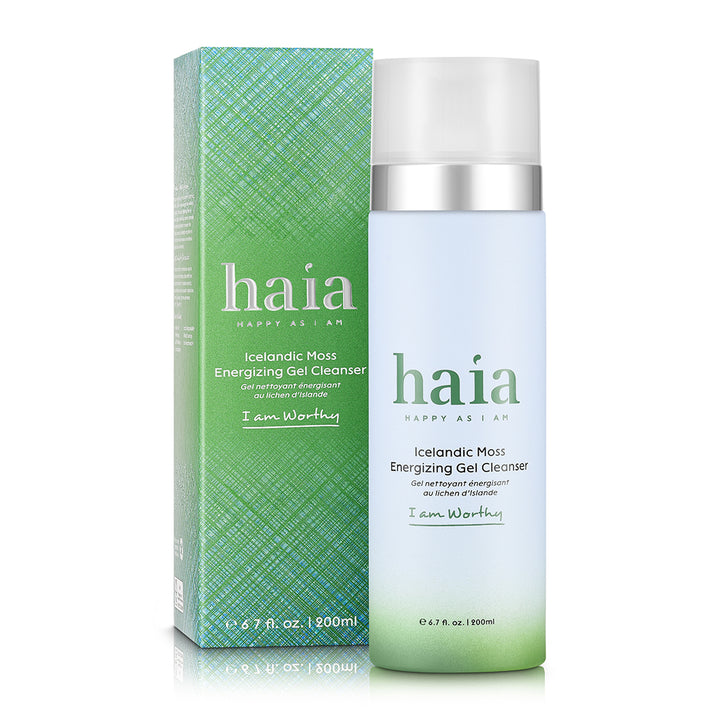 haia "I am Worthy" Icelandic Moss Energizing Gel Cleanser - Certified Cosmos Organic - Full Size