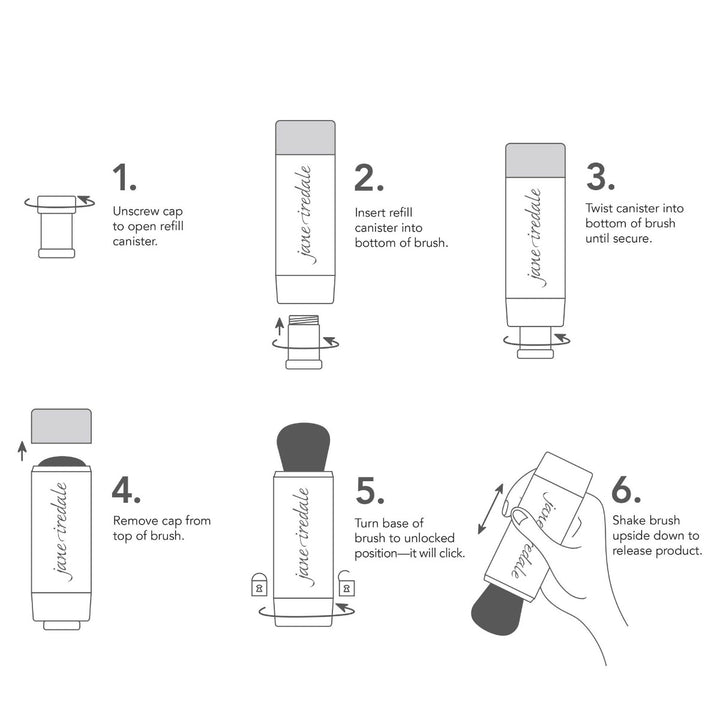 Jane Iredale Powder-Me SPF 30 Dry Sunscreen instructions