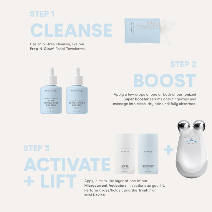 NuFace Silk Crème Activator application