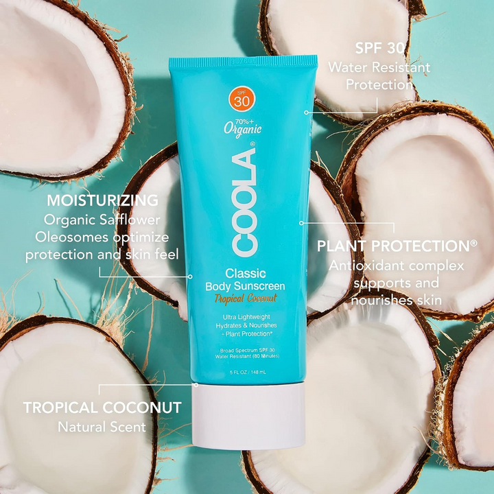 COOLA Classic Body Organic Sunscreen Lotion SPF 30 Ingredients Coconut