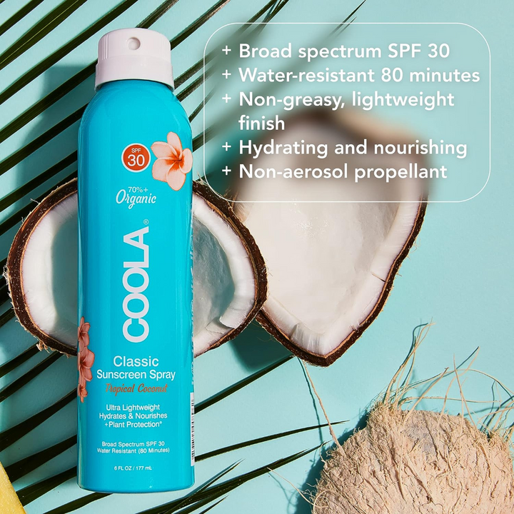COOLA Classic Body Organic Sunscreen Spray SPF 30 quick facts