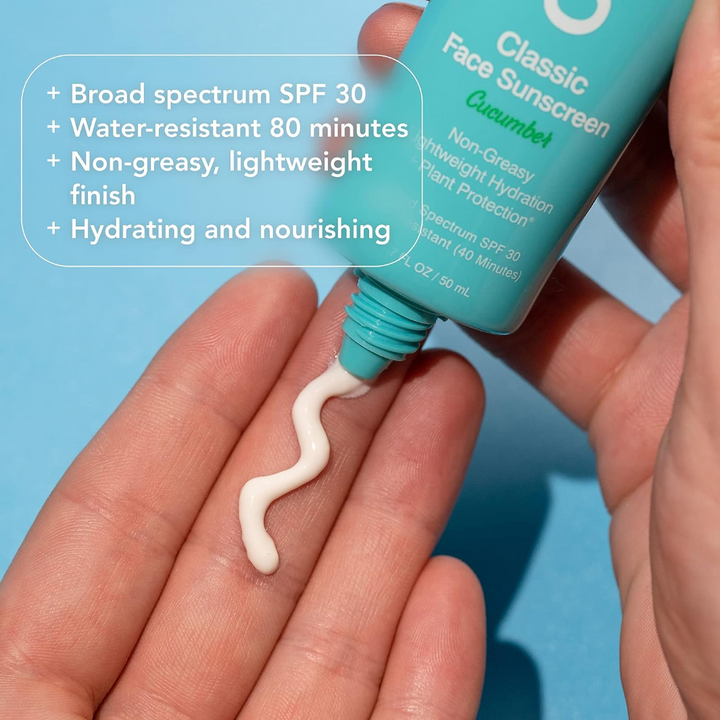 COOLA Classic Face Organic Sunscreen Lotion SPF 30 - Cucumber quick facts